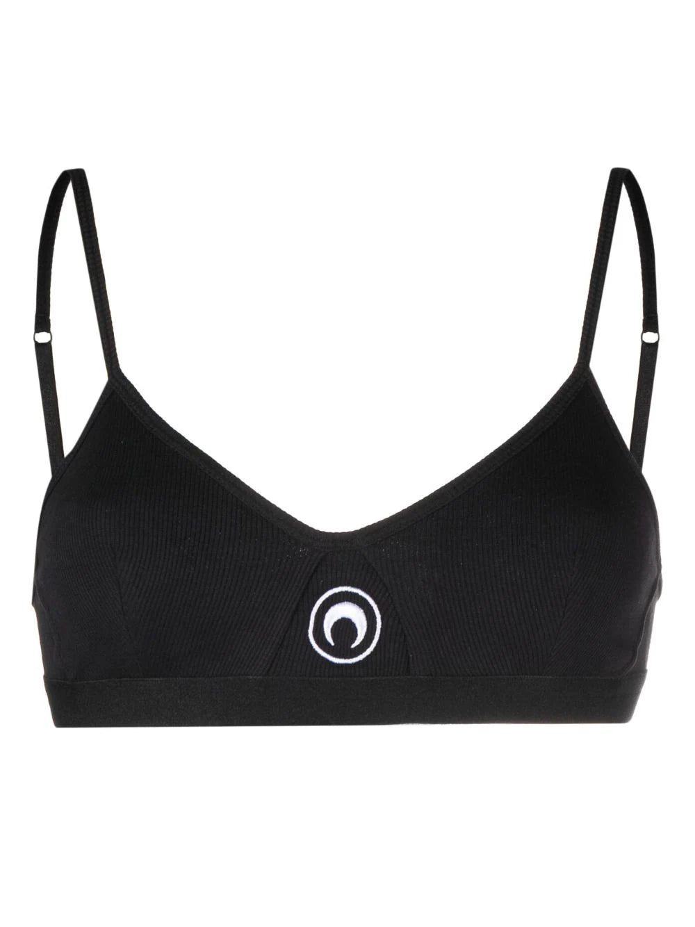 Marine Serre Crescent Moon-embroidered bra