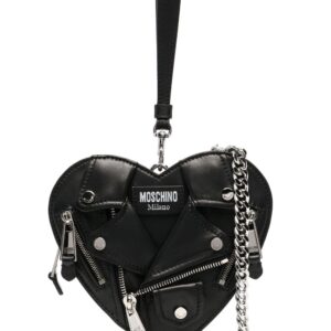 Moschino heart biker bag