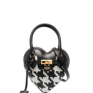 Moschino heart shaped woven bag