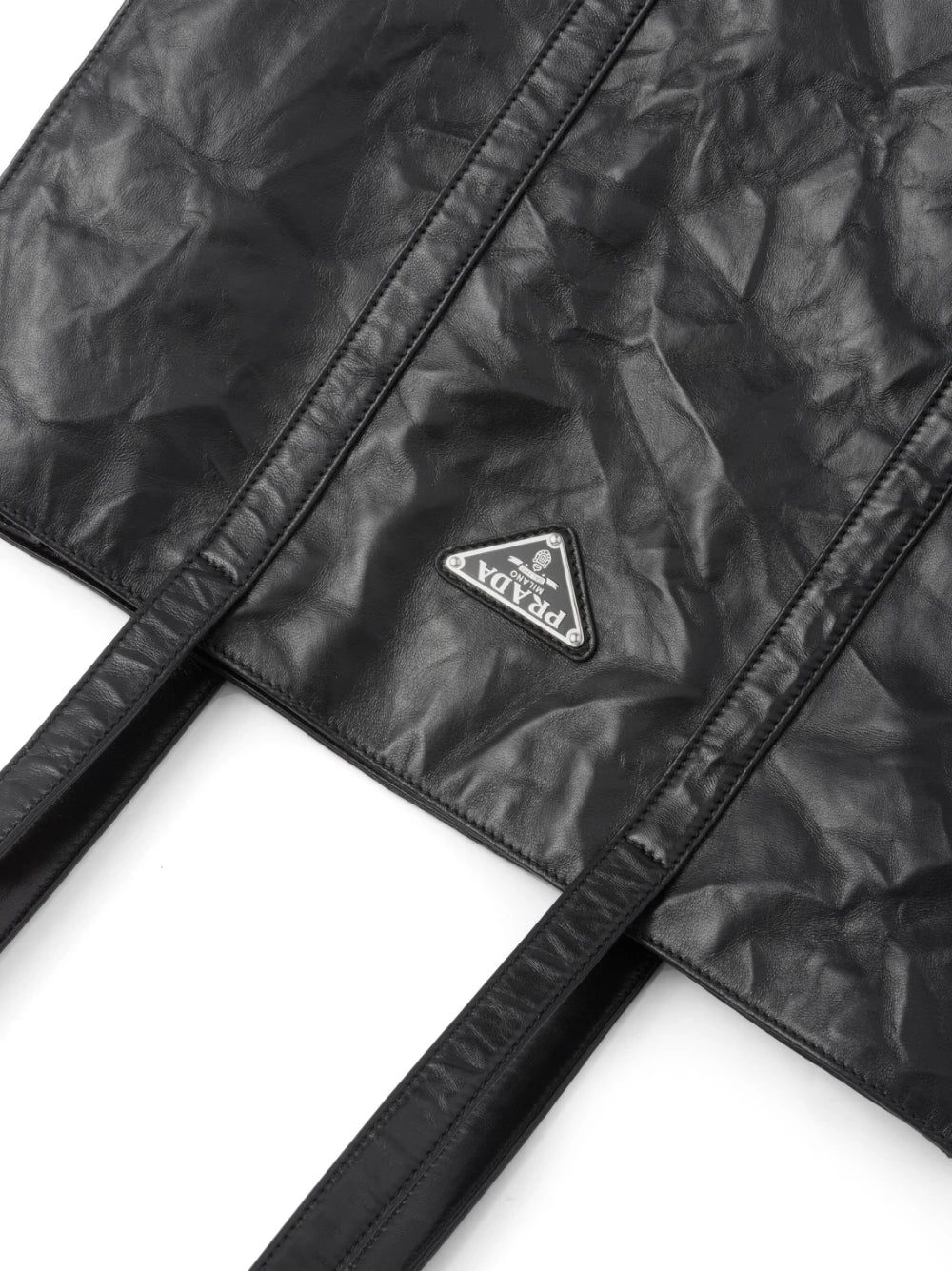 Prada medium crinkled tote bag - Image 3