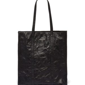 Prada medium crinkled tote bag
