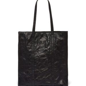Prada medium crinkled tote bag
