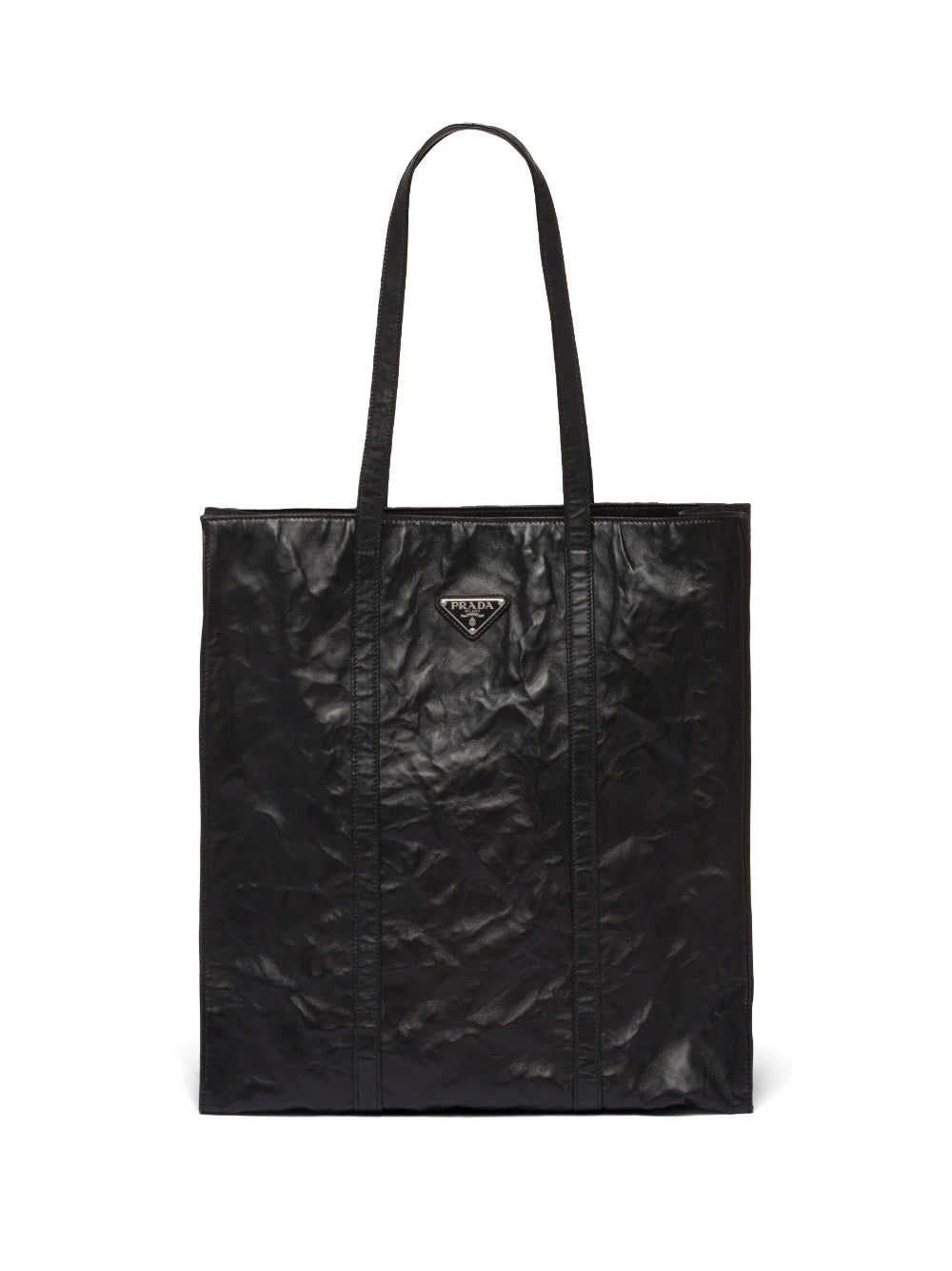 Prada medium crinkled tote bag