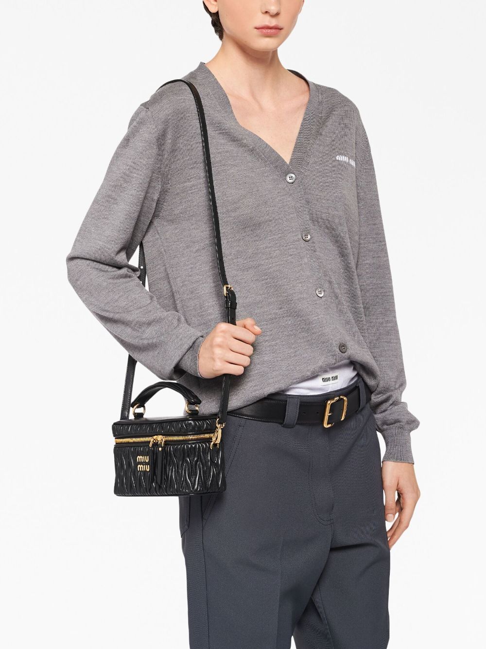 Miu Miu matelassé leather mini bag - Image 3