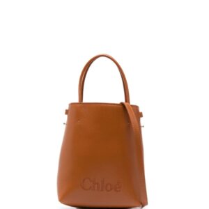 Chloé Sense embroidered-logo leather mini bag