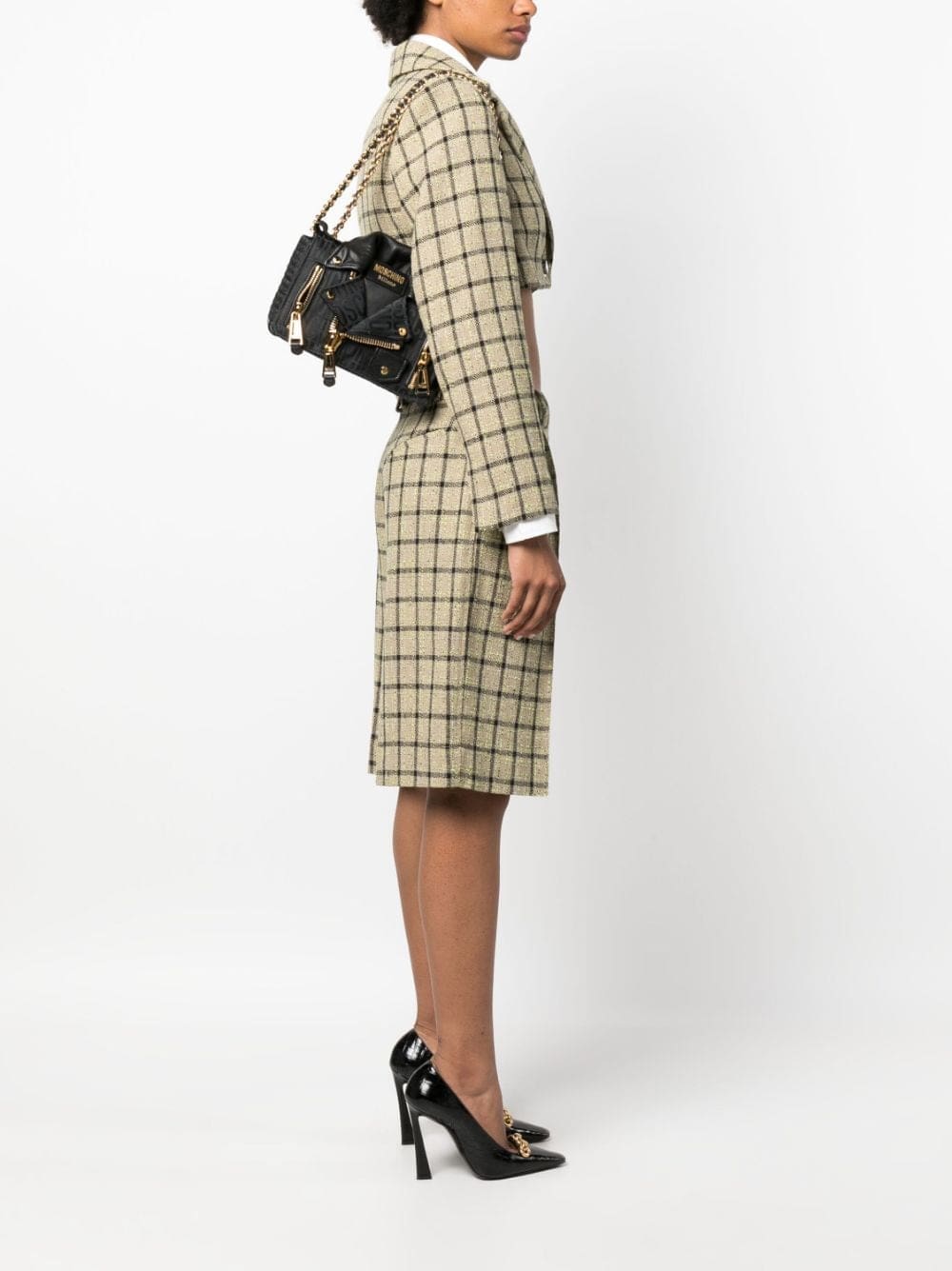 Moschino Biker logo-jacquard shoulder bag - Image 2