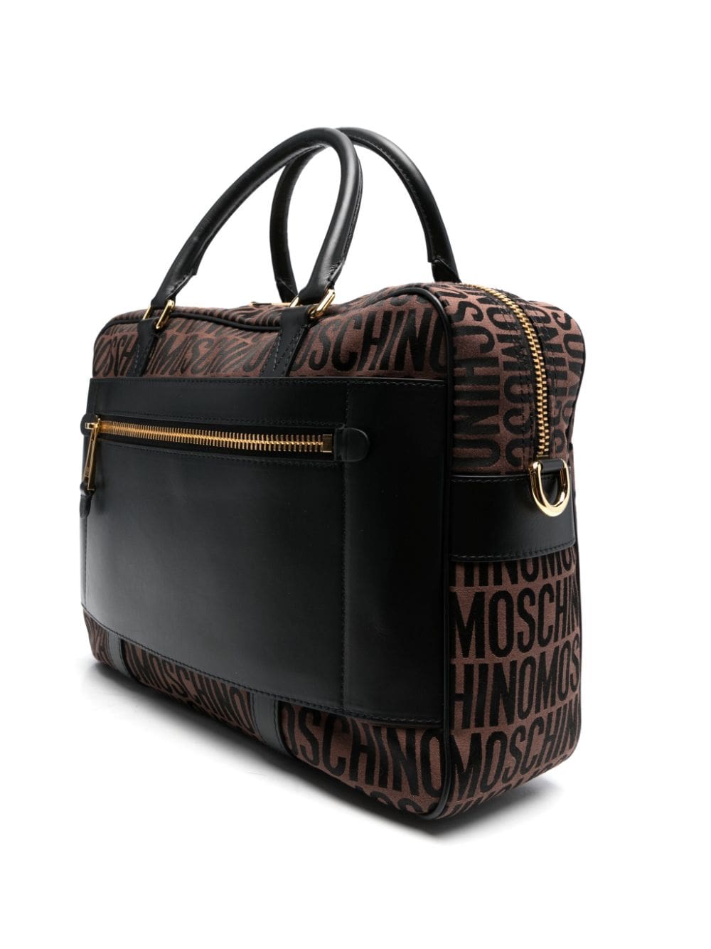 Moschino monogram-pattern leather laptop bag - Image 2