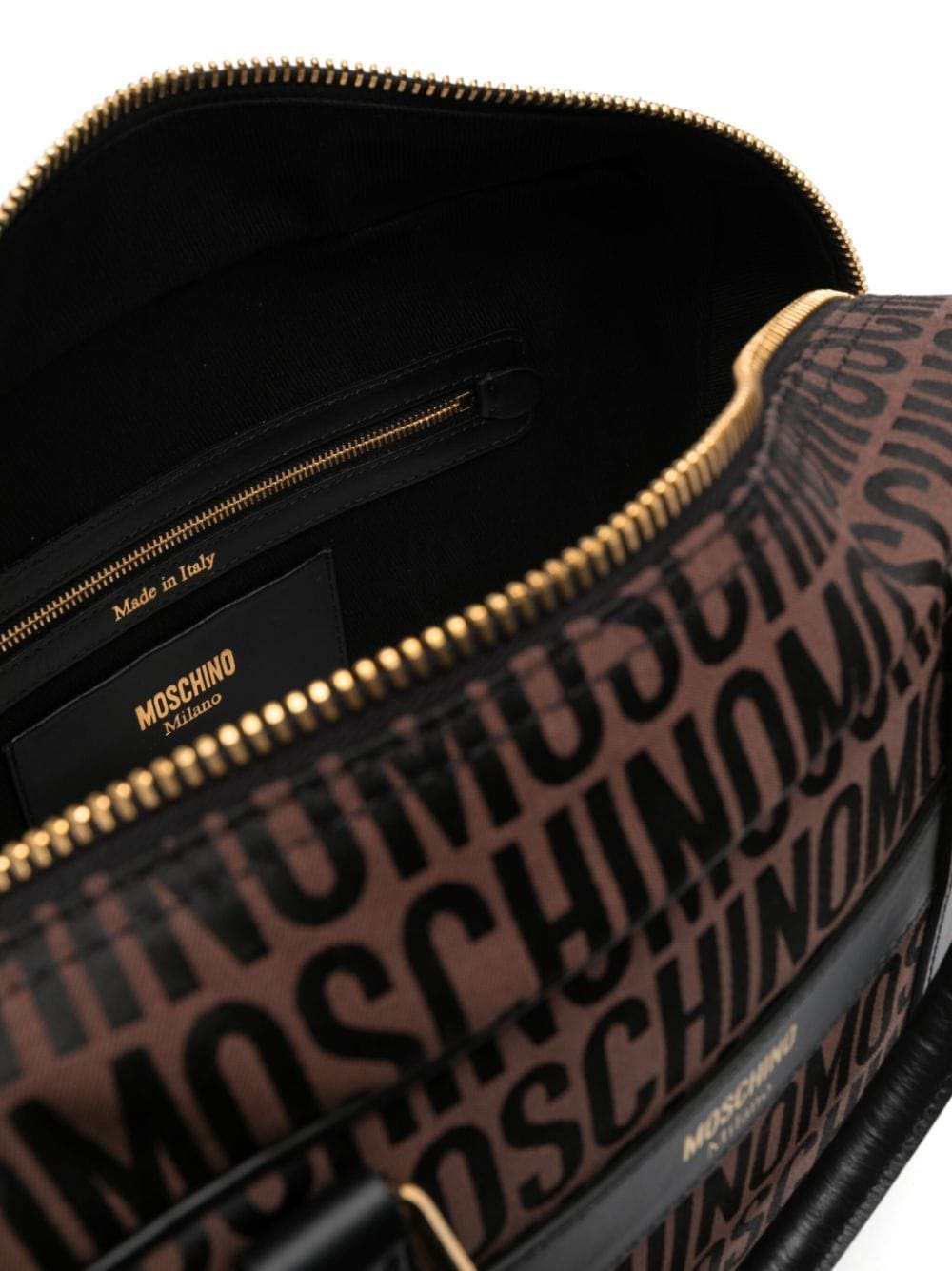 Moschino monogram-pattern leather laptop bag - Image 4