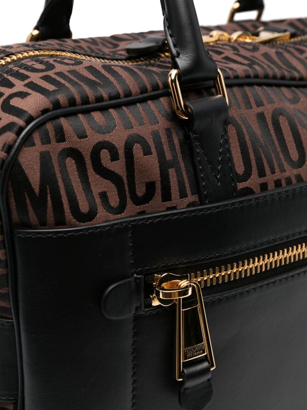 Moschino monogram-pattern leather laptop bag - Image 3