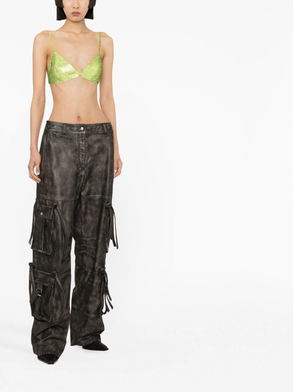 Nuè rhinestone-embellished triangle bra top - Image 2