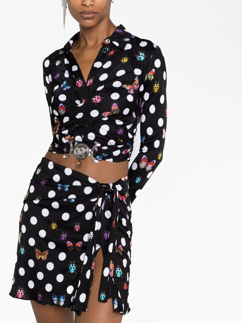 Versace x Dua Lipa polka-dot cropped shirt - Image 3