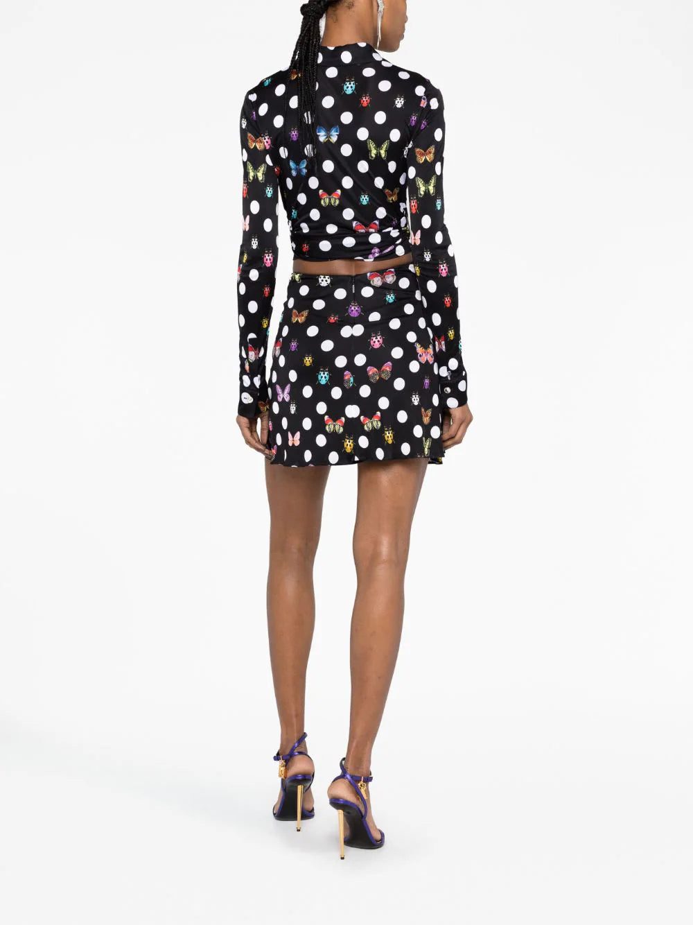 Versace x Dua Lipa polka-dot cropped shirt - Image 4