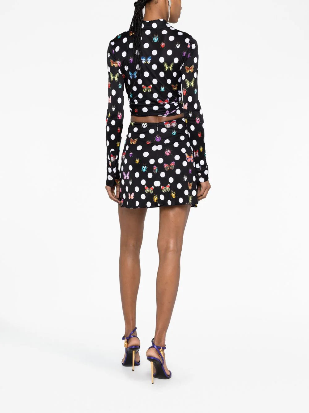 Versace x Dua Lipa polka-dot cropped shirt - Image 4