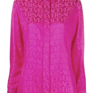 Versace  Allover-print satin shirt