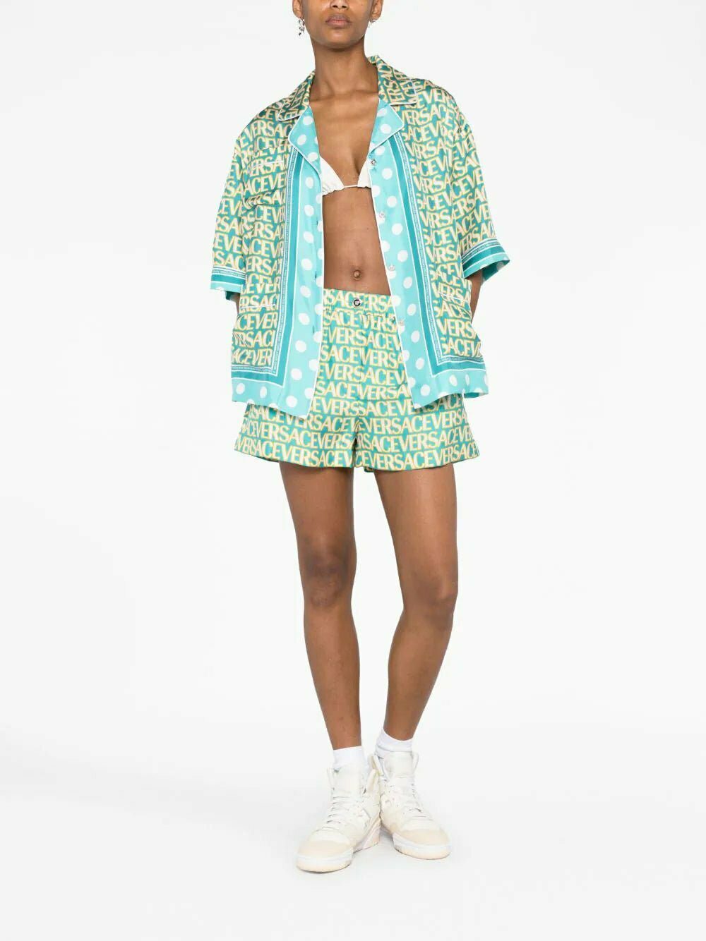 Versace Allover Polka Dot-print silk shirt - Image 2