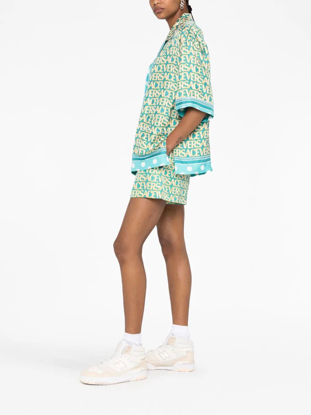 Versace Allover Polka Dot-print silk shirt - Image 4