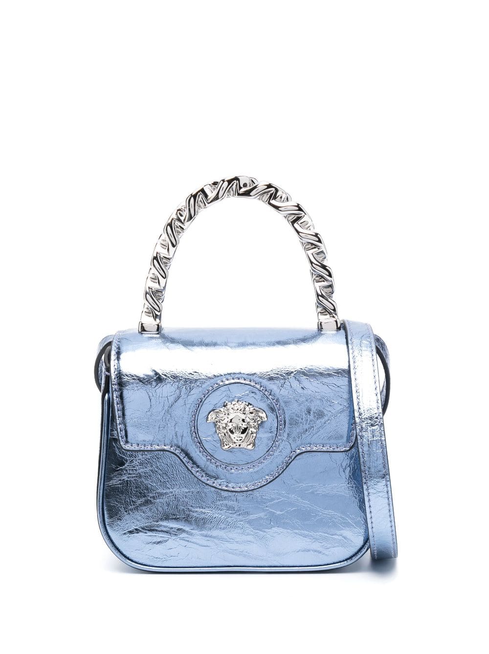 Versace La Medusa metallic leather mini bag