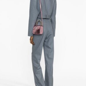 Versace La Medusa metallic leather mini bag