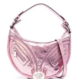 Versace small Repeat metallic-effect shoulder bag