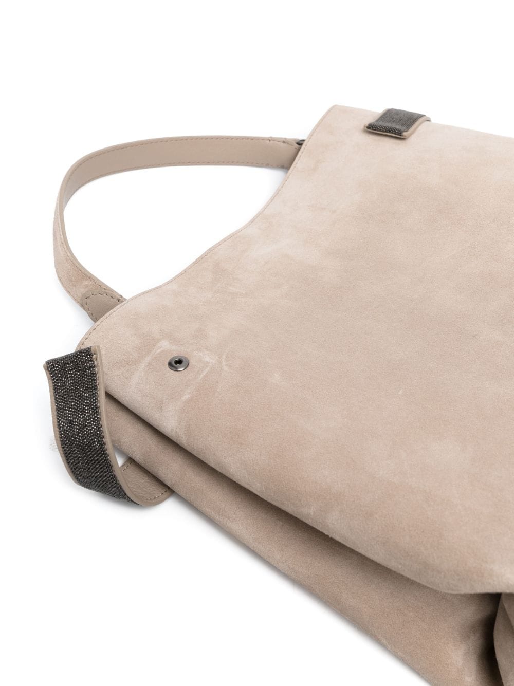 Brunello Cucinelli Monili-detail suede tote bag - Image 4