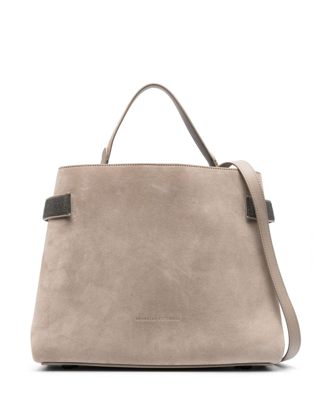 Brunello Cucinelli Monili-detail suede tote bag