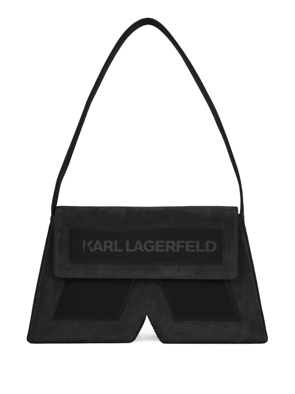 Karl Lagerfeld IKON/K suede shoulder bag