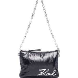 Karl Lagerfeld signature-detail shoulder bag