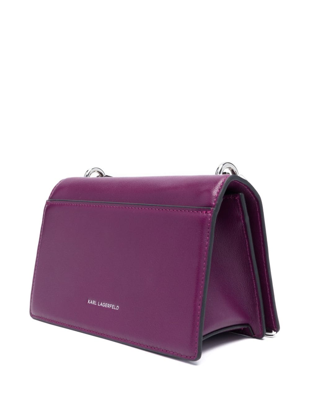 Karl Lagerfeld logo-plaque leather shoulder bag - Image 3