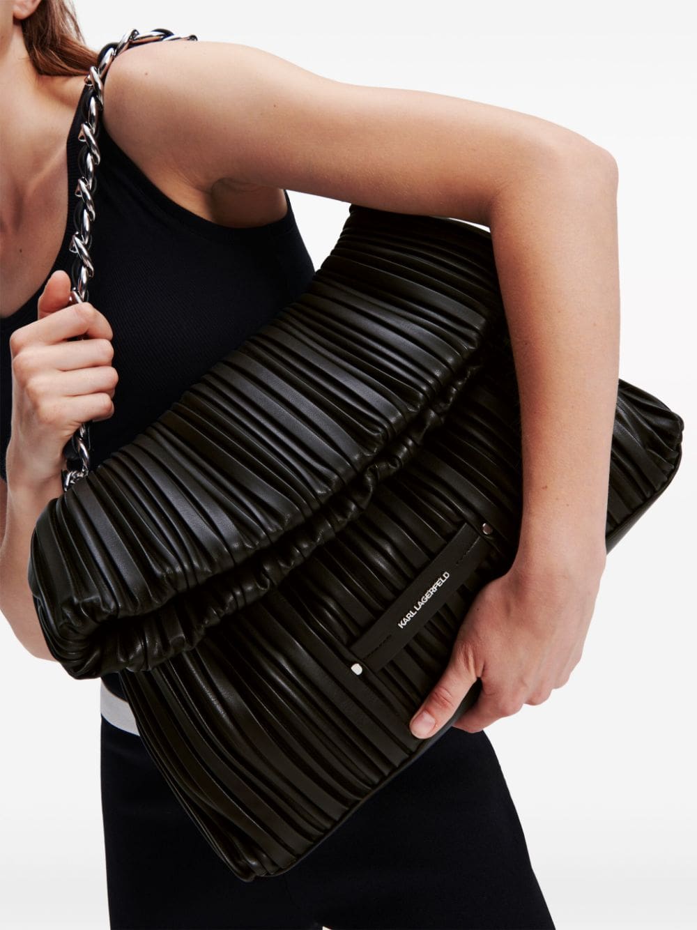 Karl Lagerfeld K/Kushion pleated tote bag - Image 5