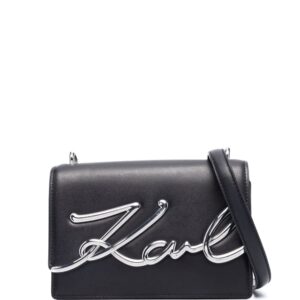 Karl Lagerfeld Signature leather shoulder bag
