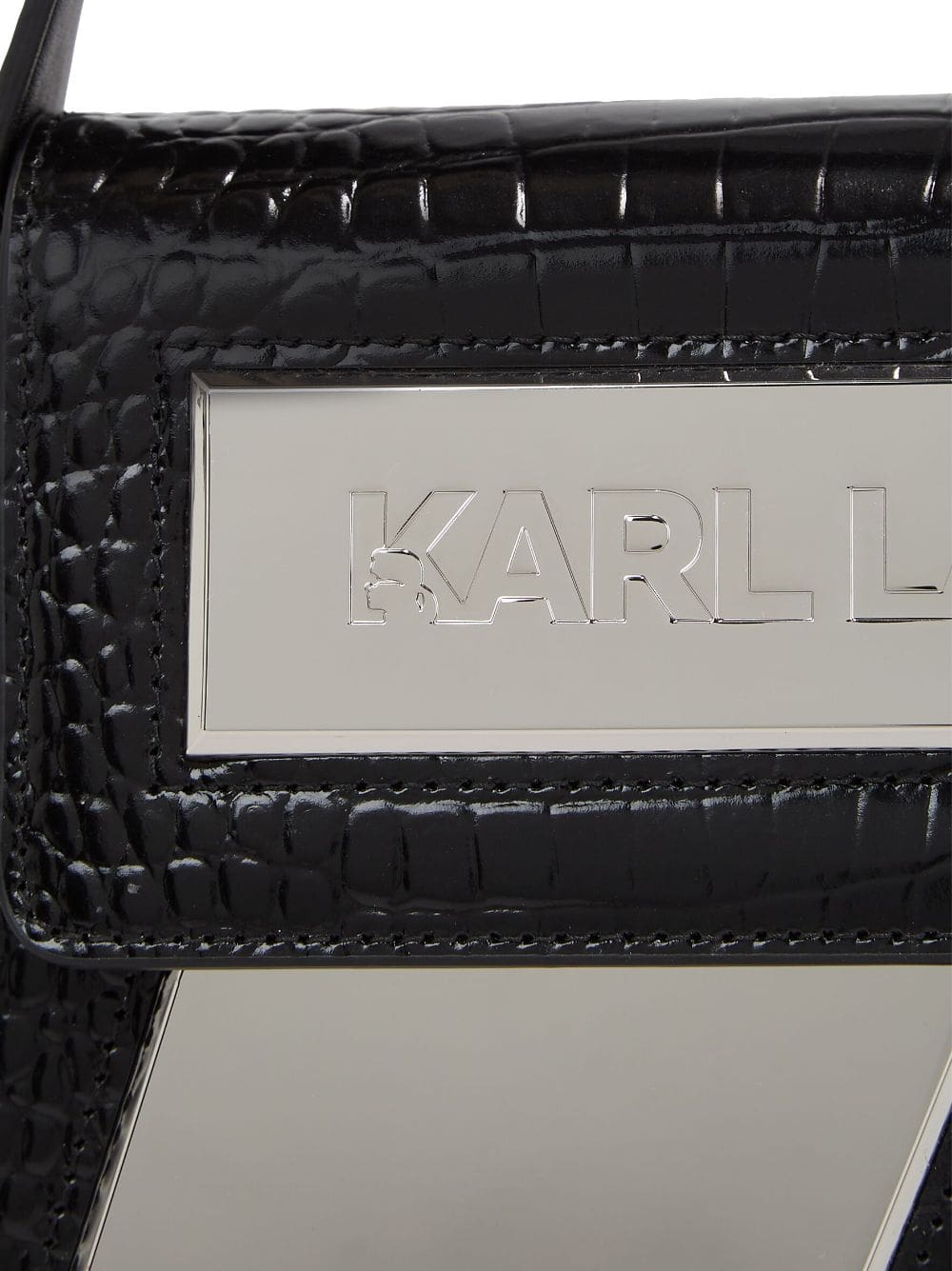 Karl Lagerfeld IKON/K crocodile-effect shoulder bag - Image 4