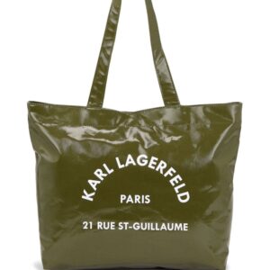 Karl Lagerfeld logo-print twill tote bag