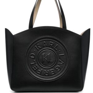 Karl Lagerfeld large K/Circle debossed-logo tote bag