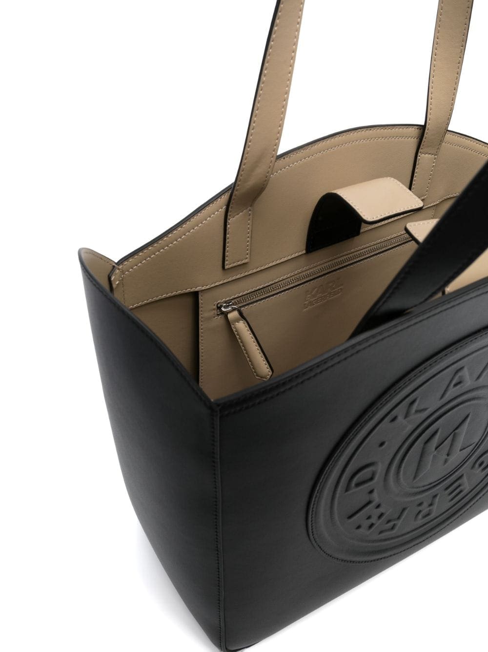 Karl Lagerfeld large K/Circle debossed-logo tote bag - Image 5