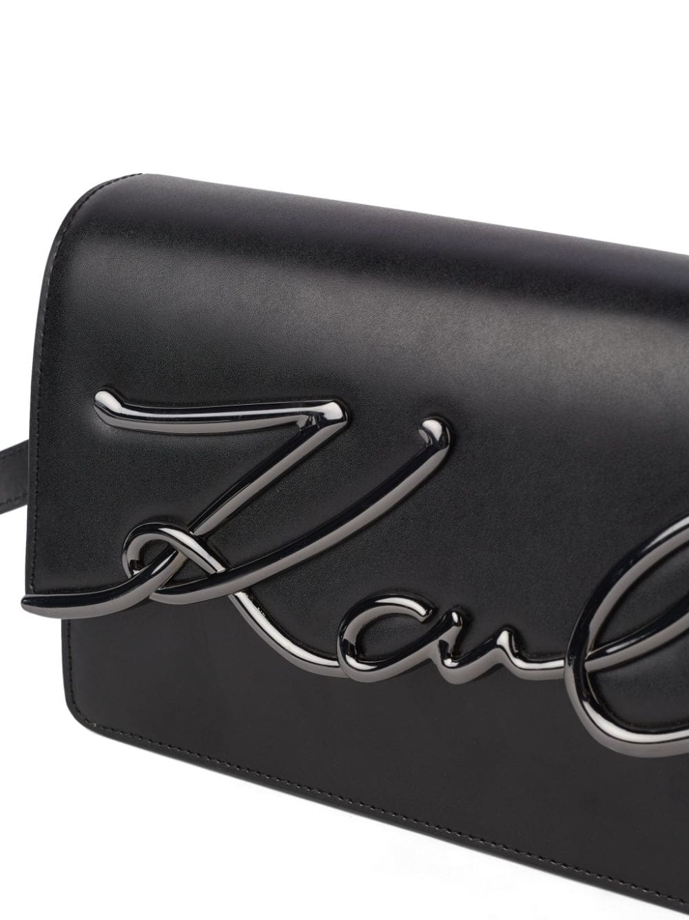 Karl Lagerfeld medium Signature leather shoulder bag - Image 3