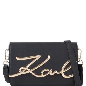 Karl Lagerfeld medium Signature leather shoulder bag