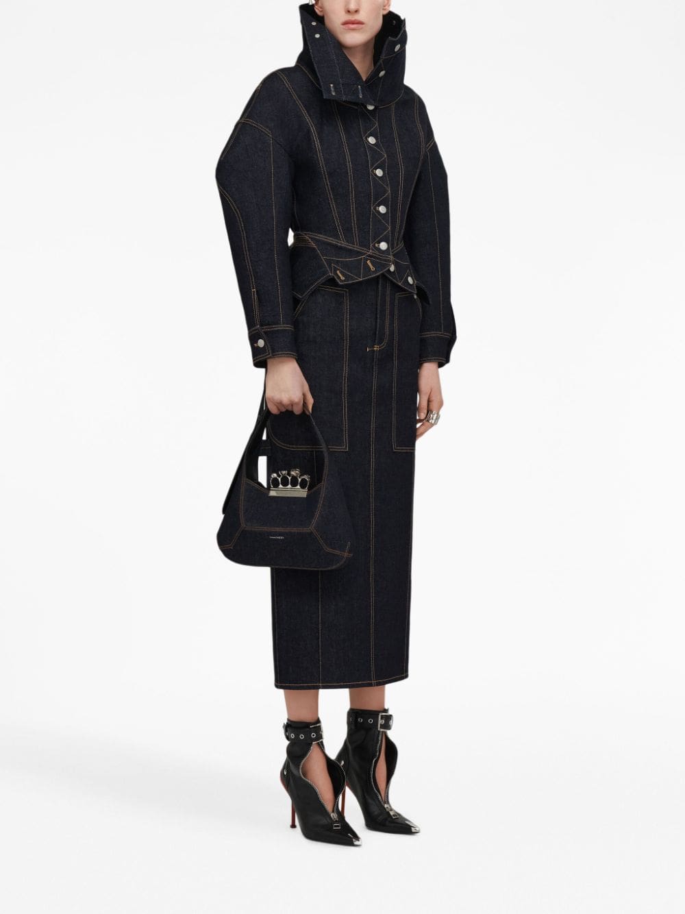 Alexander McQueen The Jewelled denim tote bag - Image 2