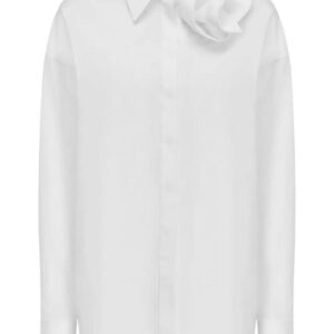 Alexander McQueen  rose-appliqué cotton shirt