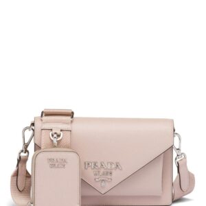 Prada logo-plaque mini shoulder bag