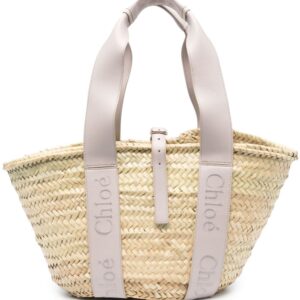 Chloé Sense straw beach bag
