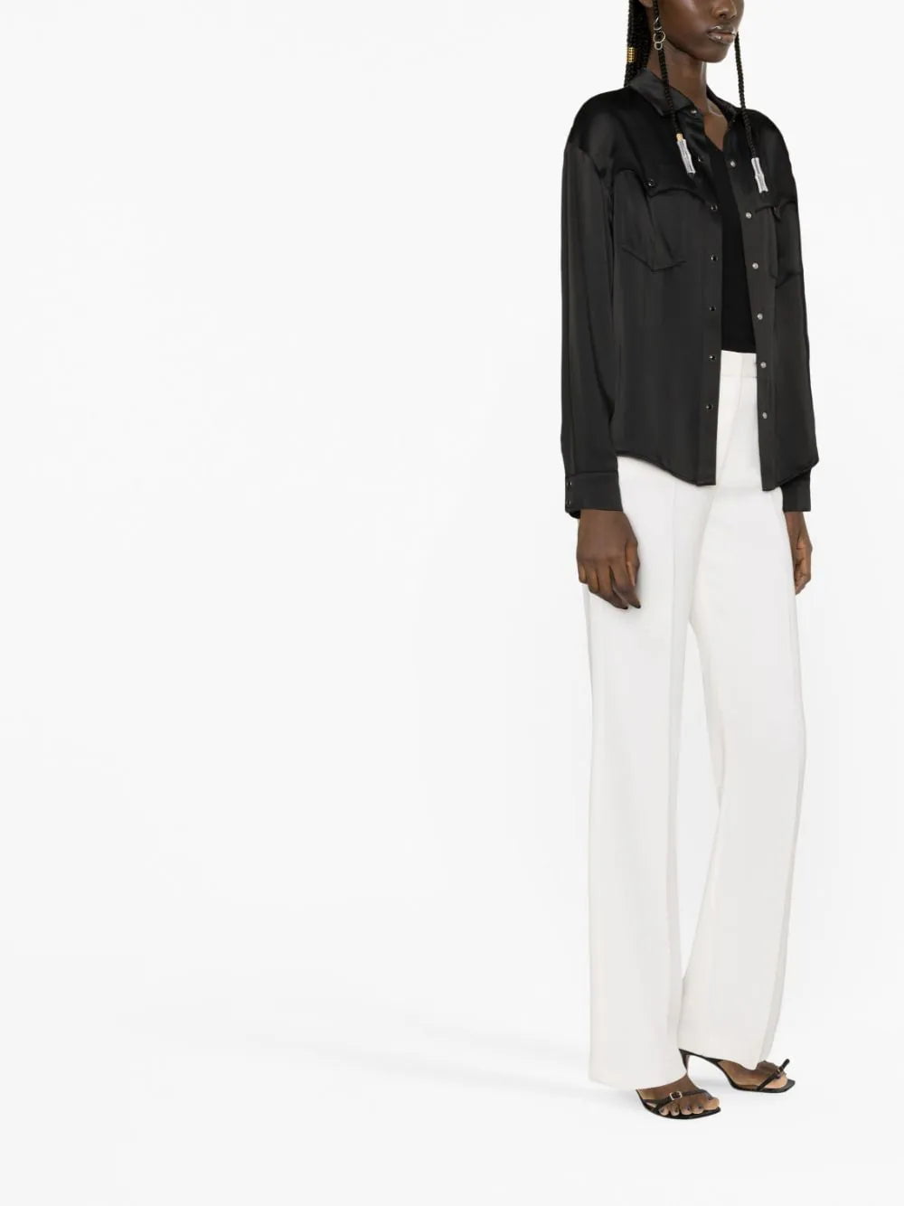 TOM FORD Western-style satin shirt - Image 4