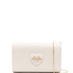 Love Moschino logo heart-patch faux-leather crossbody bag