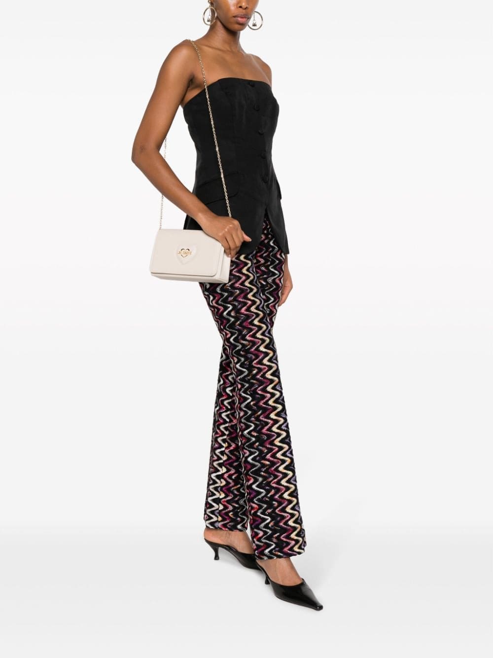 Love Moschino logo heart-patch faux-leather crossbody bag - Image 2