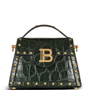 Balmain B-buzz crocodile-embossed shoulder bag
