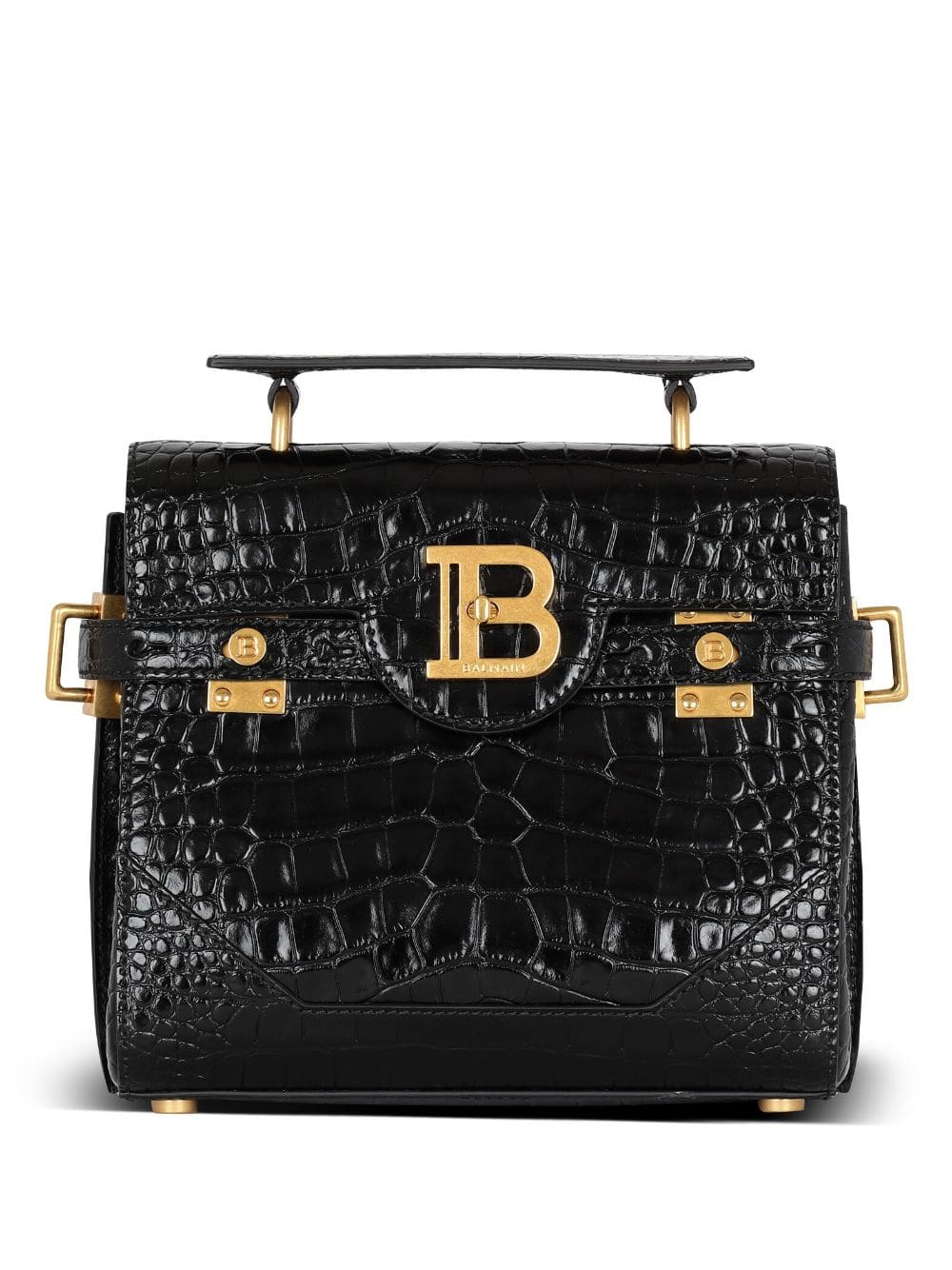 Balmain B-Buzz 23 crocodile-embossed tote bag