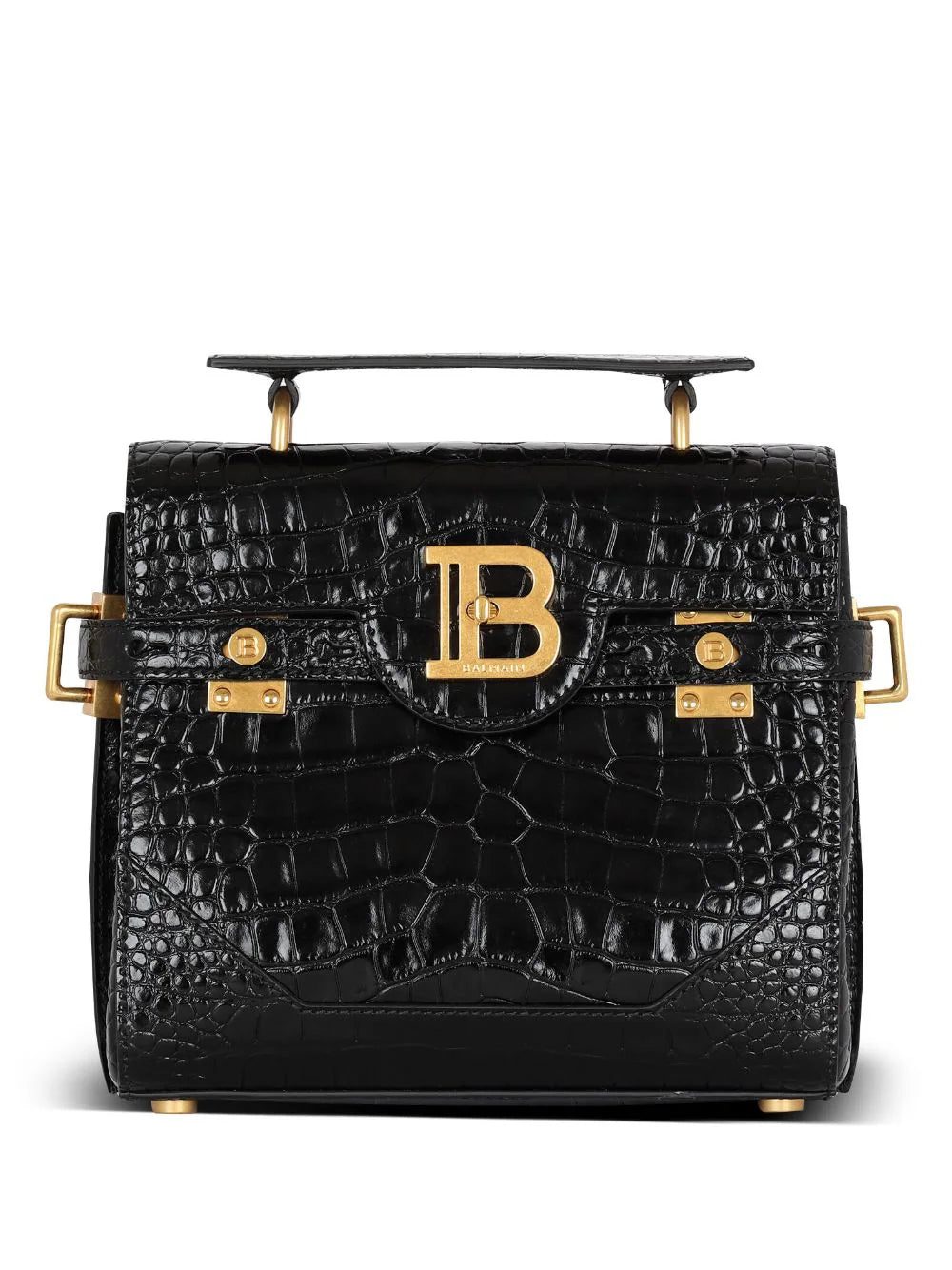 Balmain B-Buzz 23 crocodile-embossed tote bag