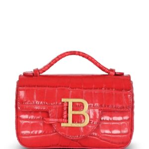 Balmain B-Buzz crocodile-effect mini bag