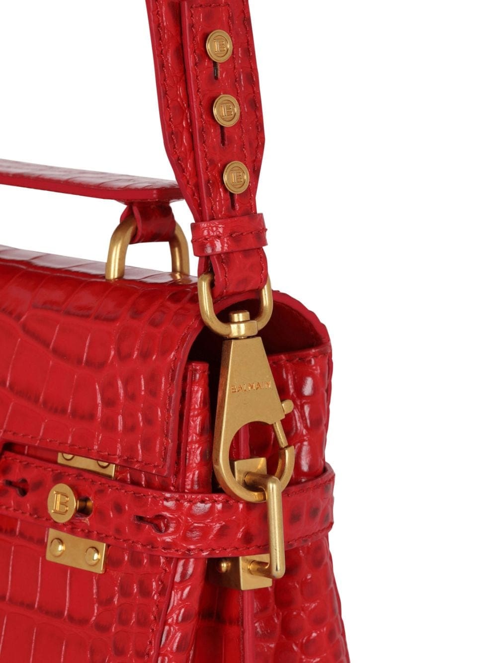 Balmain B-Buzz 23 crocodile-embossed tote bag - Image 5