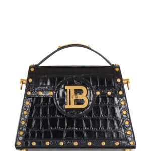 Balmain Bbuzz Dynastie embossed-crocodile bag