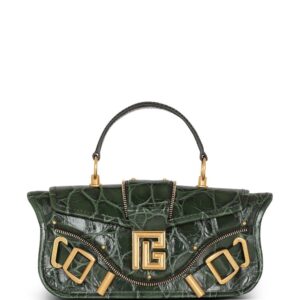 Balmain Blaze crocodile-embossed shoulder bag